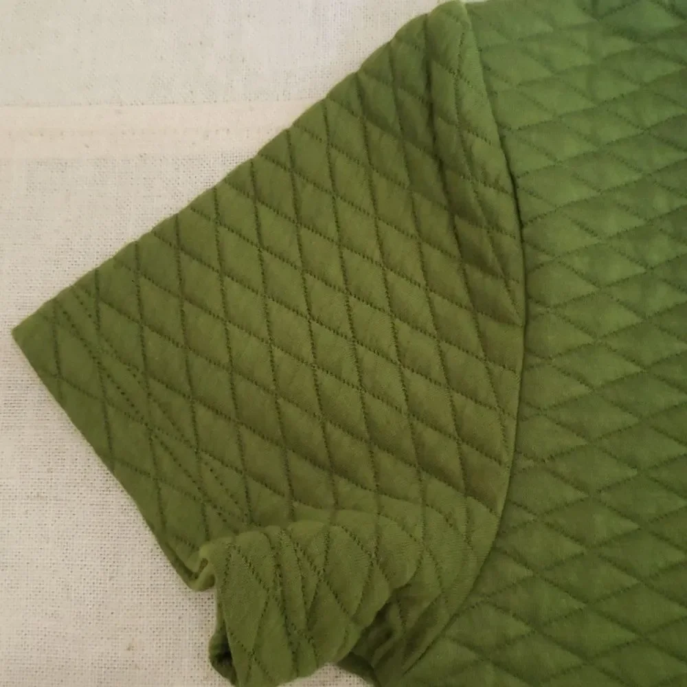 NWT H&W Shirt Mens sz XL Olive Diamond Quilted Short Sleeve Tee Henry & William